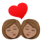 Kiss- Woman- Woman- Medium Skin Tone emoji on Emojione